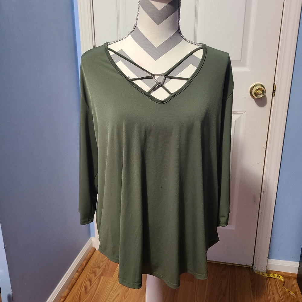 Olive Green womens top